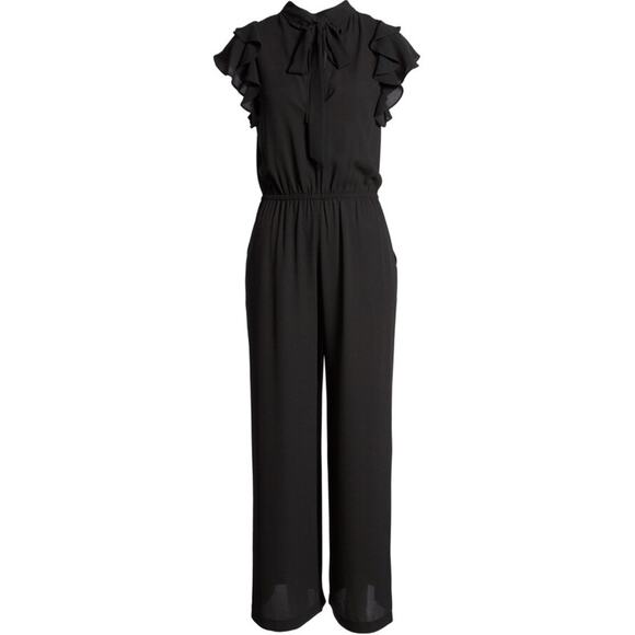 1 State Flutter Sleeve Jumpsuit Black 2X NWT - Picture 7 of 10
